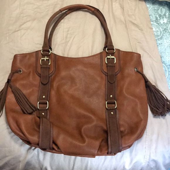 Light brown with tassels purse - Picture 1 of 3
